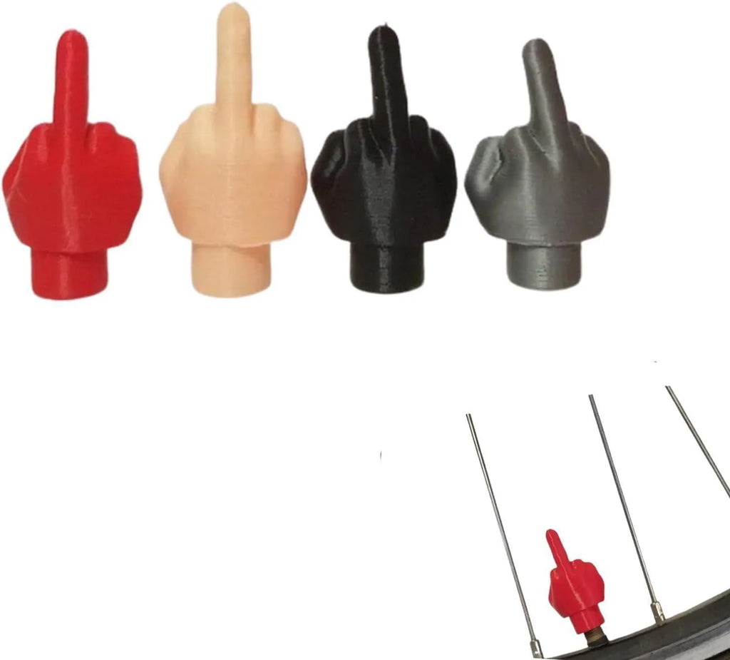 Four latex tyre valve dust covers in black and skin colour for car wheel protection