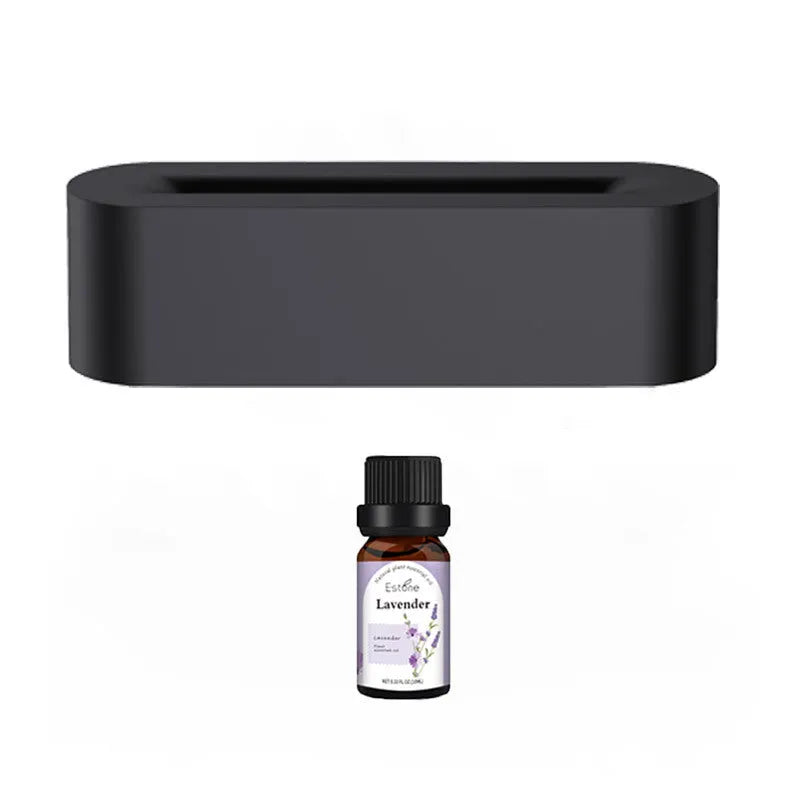 White square flame aroma diffuser with LED lights and water mist emission