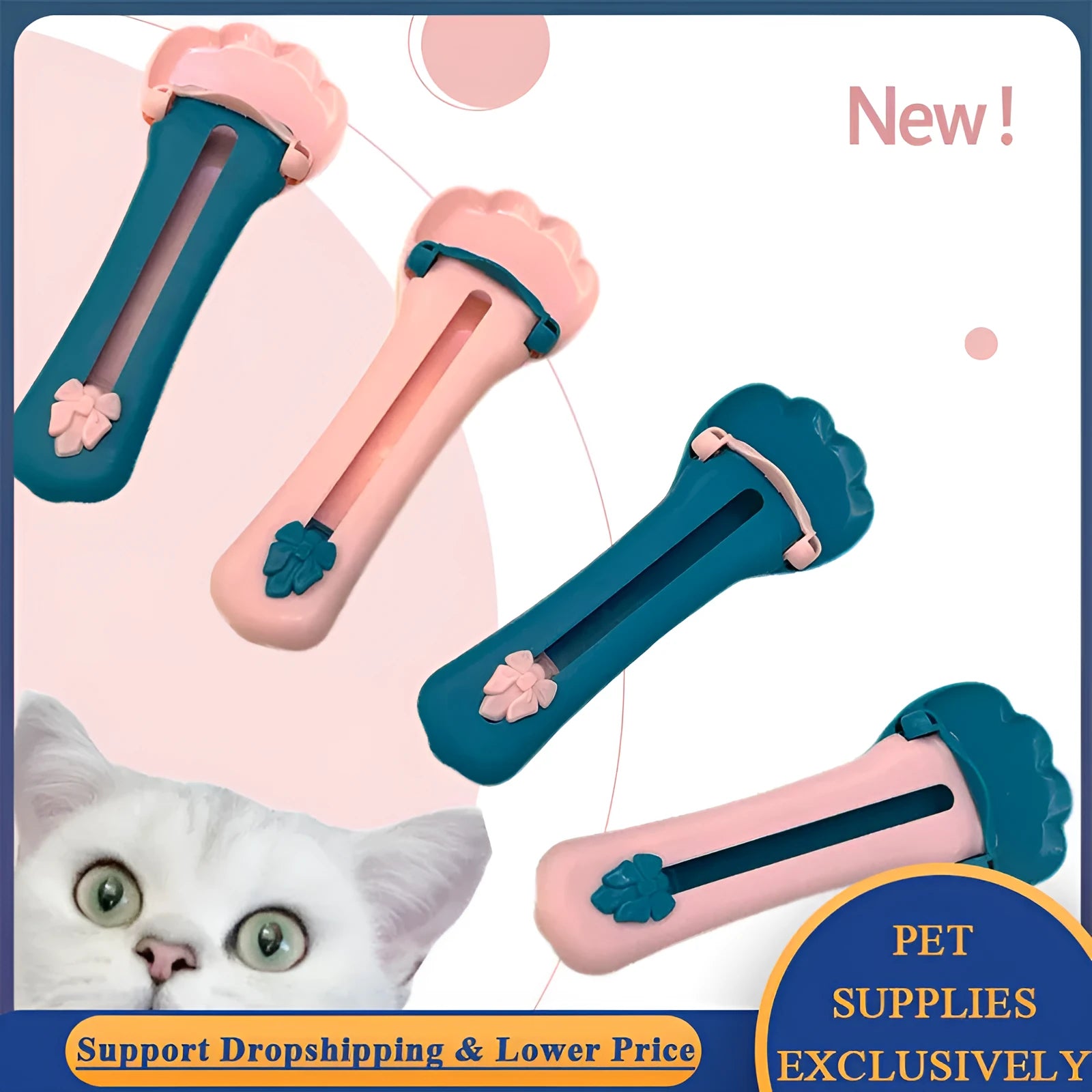 Green pet food squeezer spoon with silicone tip for dispensing liquid pet foods