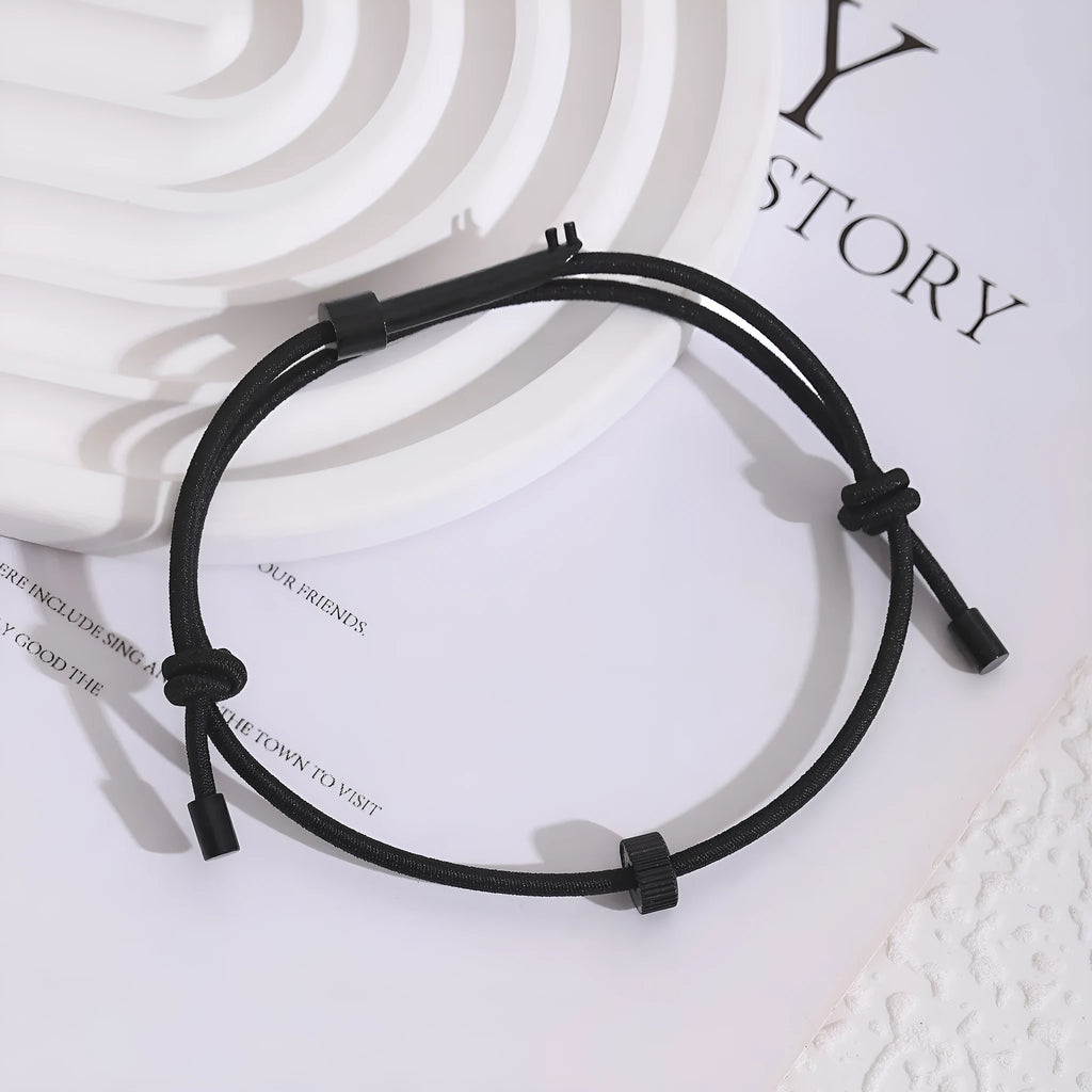 Tungsten carbide adjustable bracelet for emergency window breaking, unisex geometric style, available in multiple colours