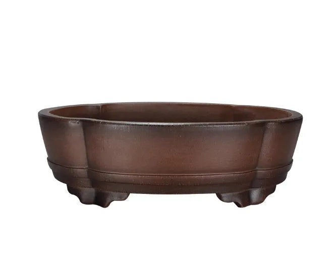 A classical simple purple clay flower pot for plants, shown with approximate dimensions 50cm by 39cm.