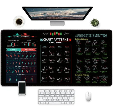 Game-themed printed rubber mouse pad with non-slip natural rubber base on gaming desk