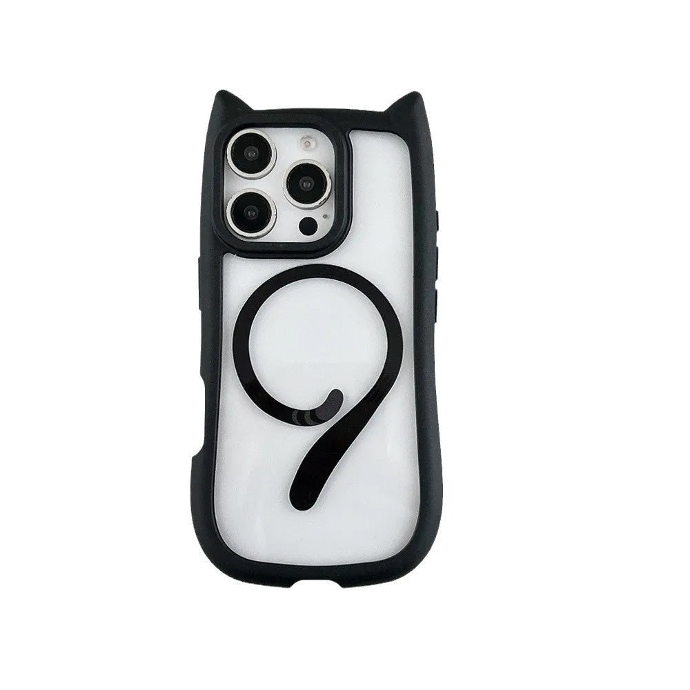 Transparent acrylic TPU phone case for IPhone 17 with magnetic suction feature
