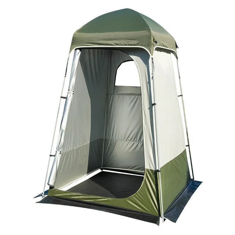 Outdoor single shower dressing camping tent, 140x140x230cm, double-sheet roof tent, Army Green or Brown