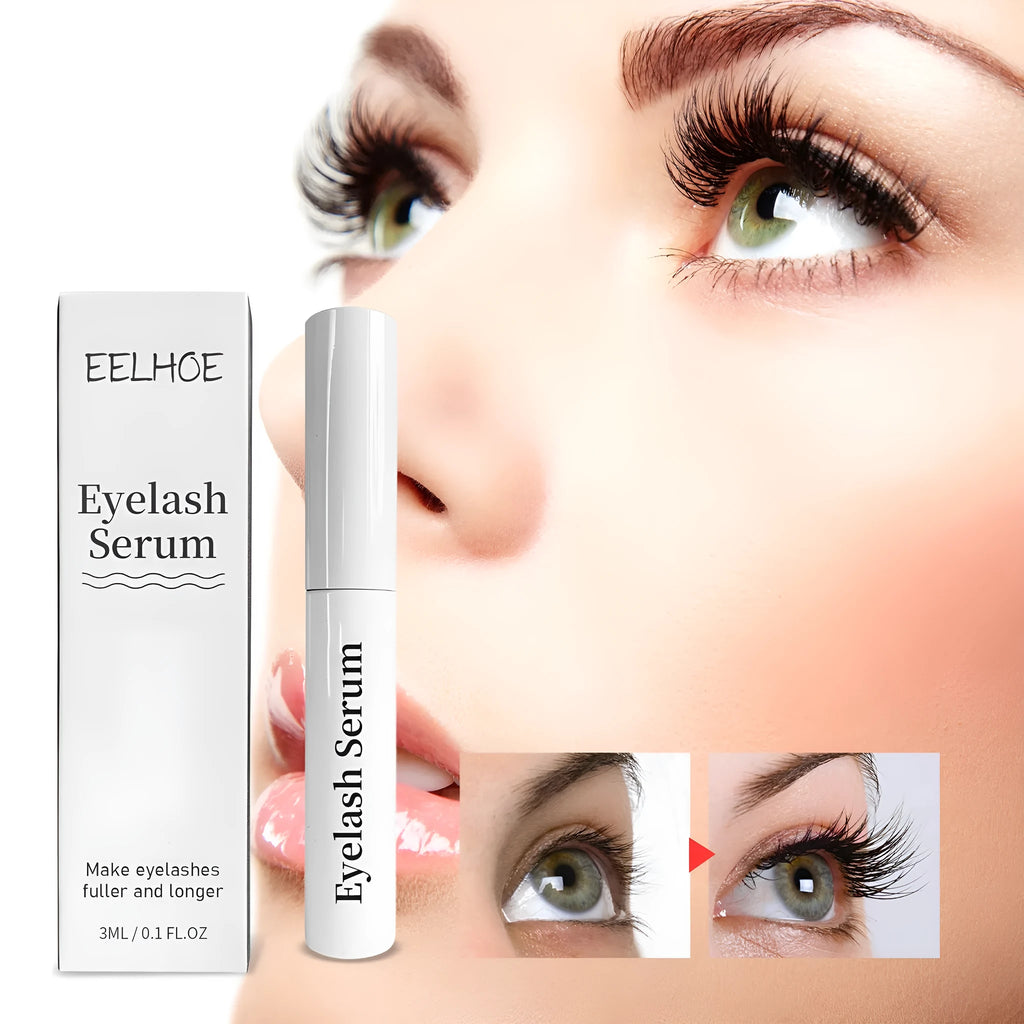 3ml bottle of black eyelash essence with applicator for lash and brow treatment.