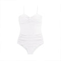 Women's black suspender strap one-piece swimsuit jumpsuit on mannequin