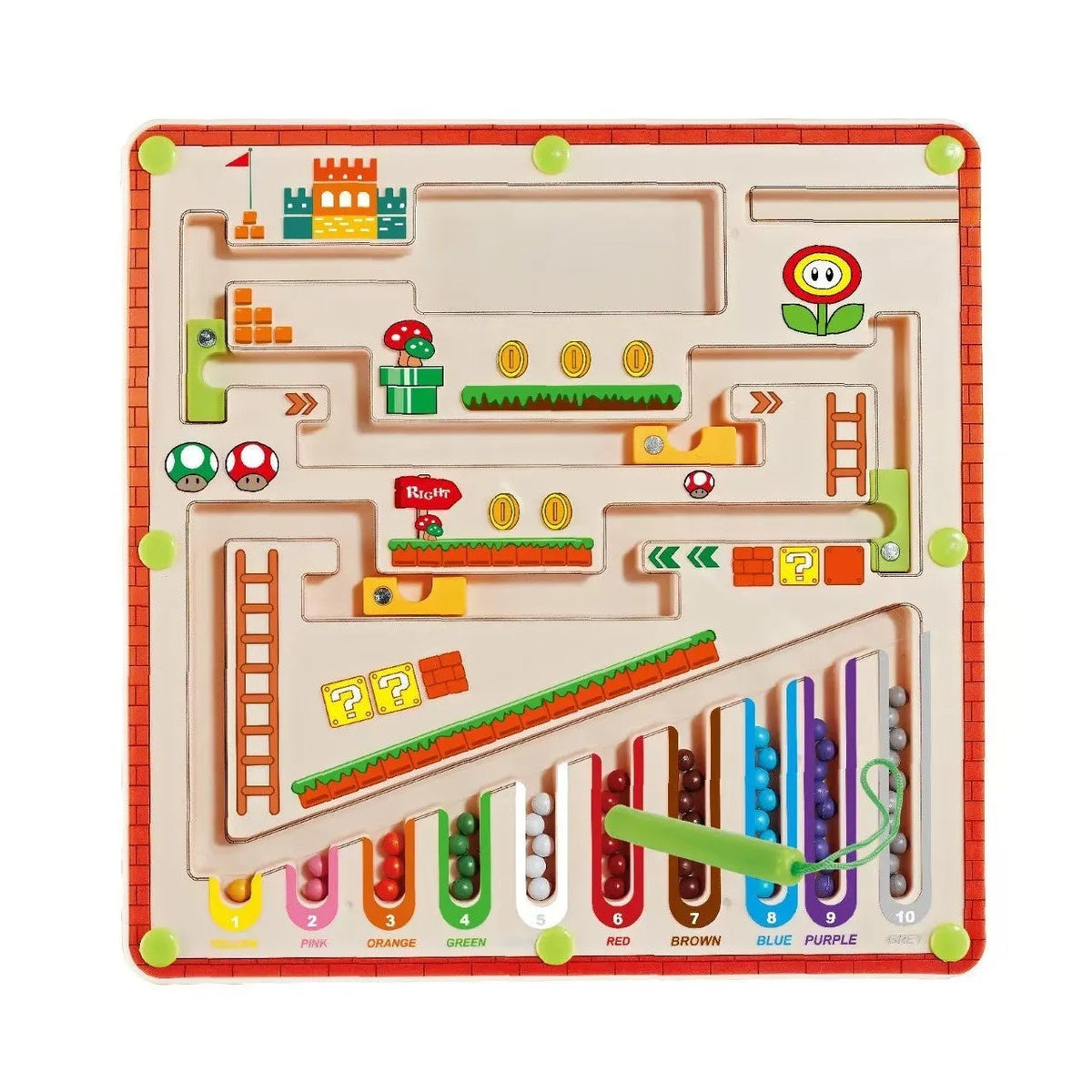 Magnetic maze ball three-dimensional plastic educational intelligence maze toy for teenagers with single pen