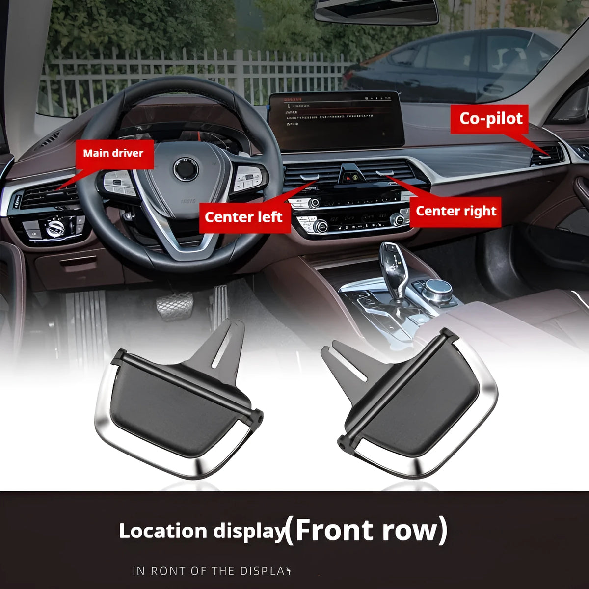Air conditioning outlet paddle grille adjustment buckle for BMW 5 Series vent