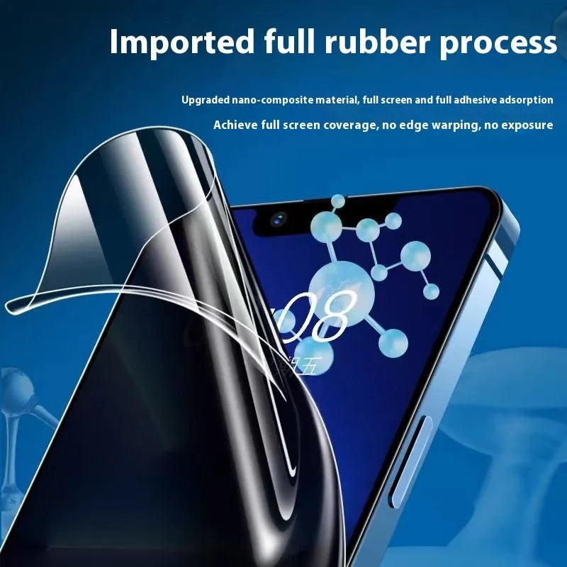 360 degree peep-proof TPU screen protector for iPhone 16 15 14 13 series privacy film in blue light and frosted options
