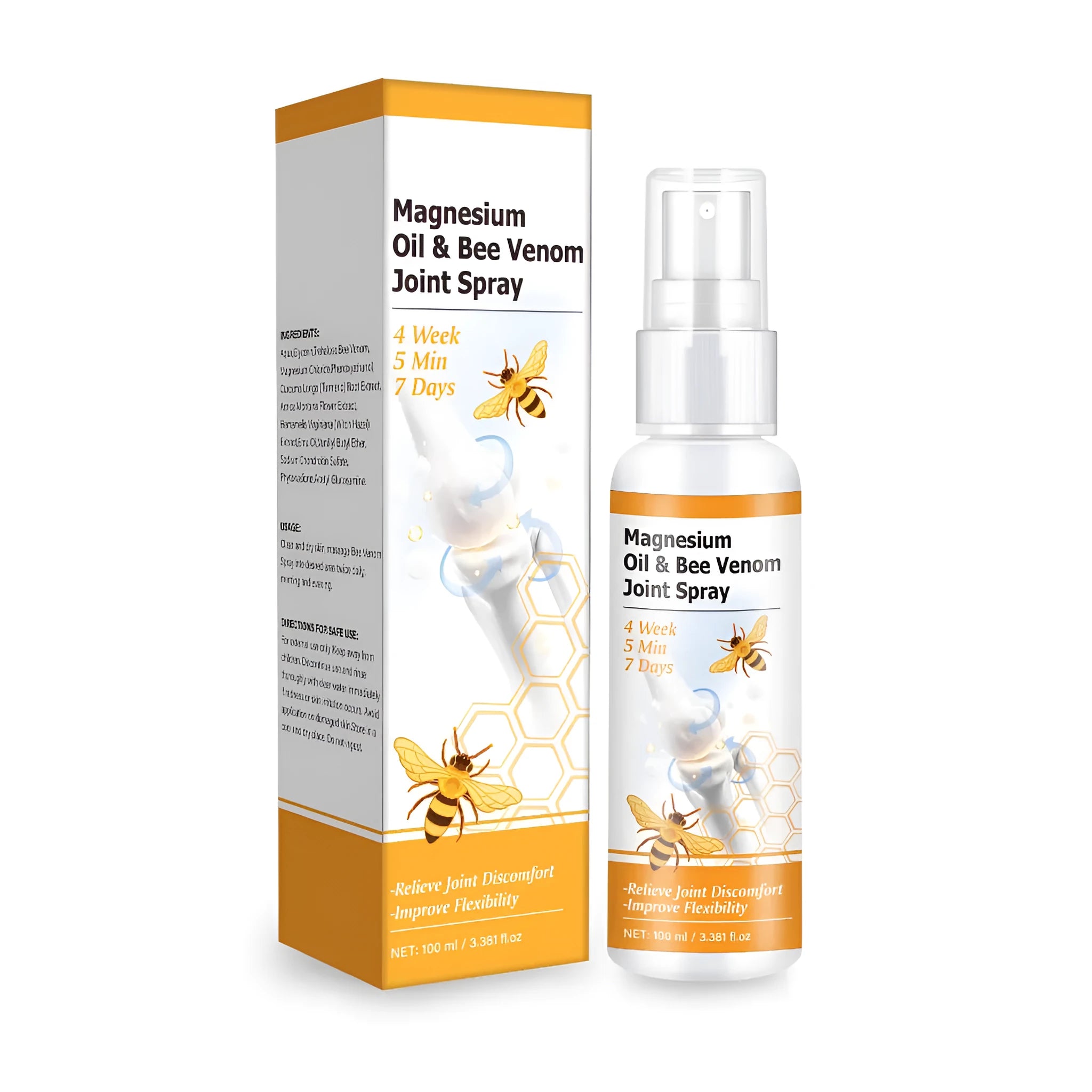 100ml magnesium oil joint care spray gel bottle with spray top.