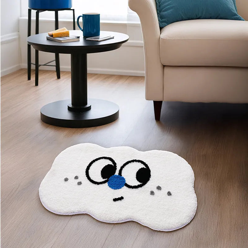 Cartoon anime pattern bathroom mat in soft polyester fibre with cashmere-like texture