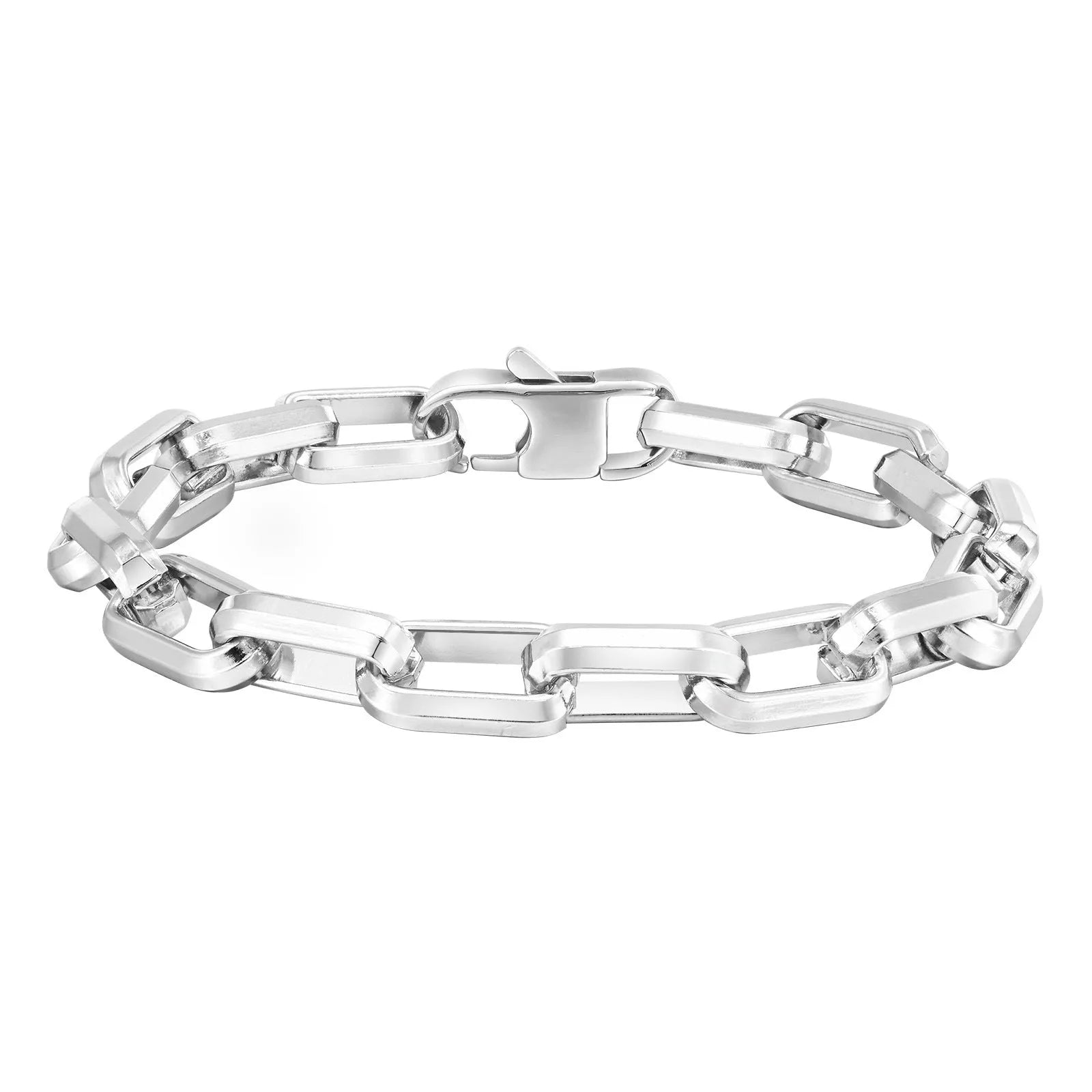 Men's titanium steel bracelet with a simple square chain design in a choice of colours.