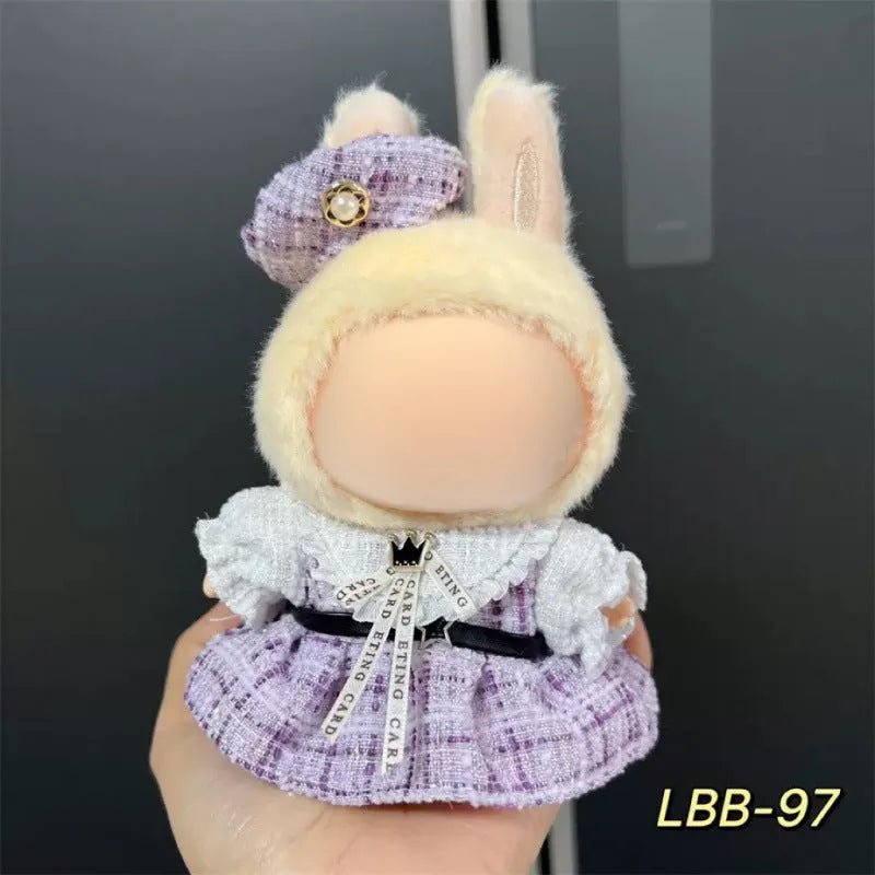 Plastic doll costume for a 17cm LBB series vinyl figurine on a white background.