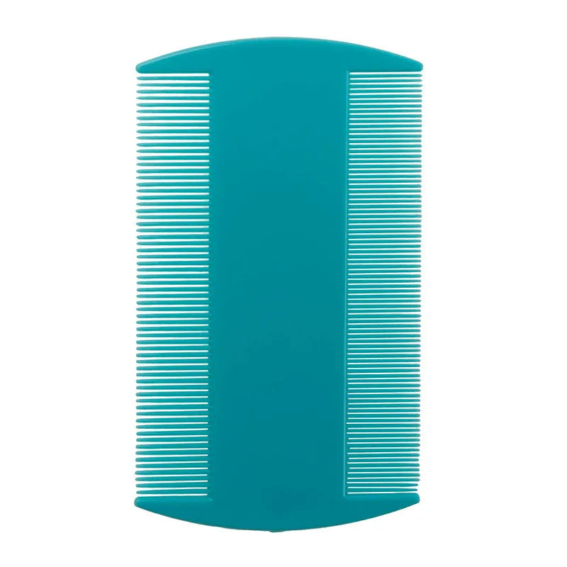Fine-toothed plastic flea comb for pets and lice removal on humans in multiple colours