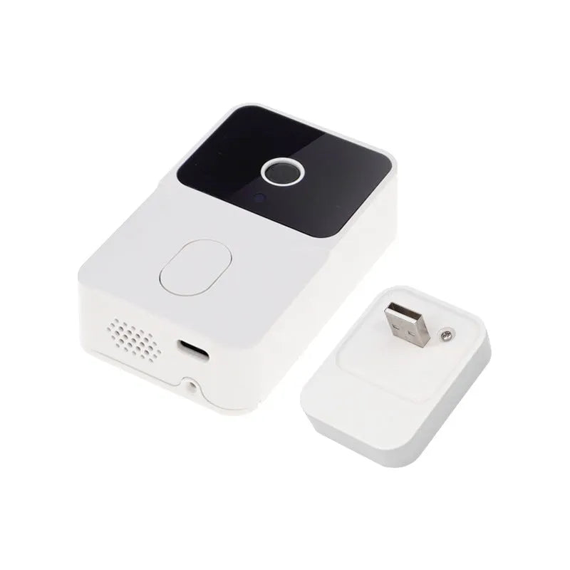 Intelligent visual doorbell with HD night vision and WiFi intercom, black or white finish