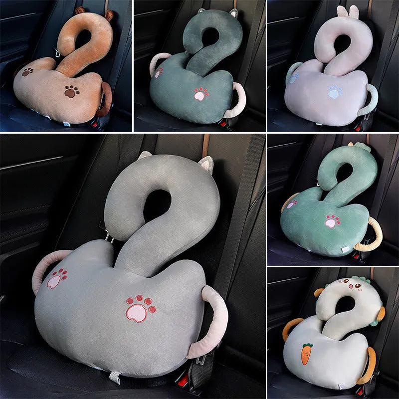 Square 65cm cartoon animal hug cushion pillow showing capybara, cat, dinosaur and rabbit pattern options