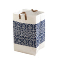 Large fabric storage box with lid in a colourful bear pattern, dimensions 35x35x55cm.