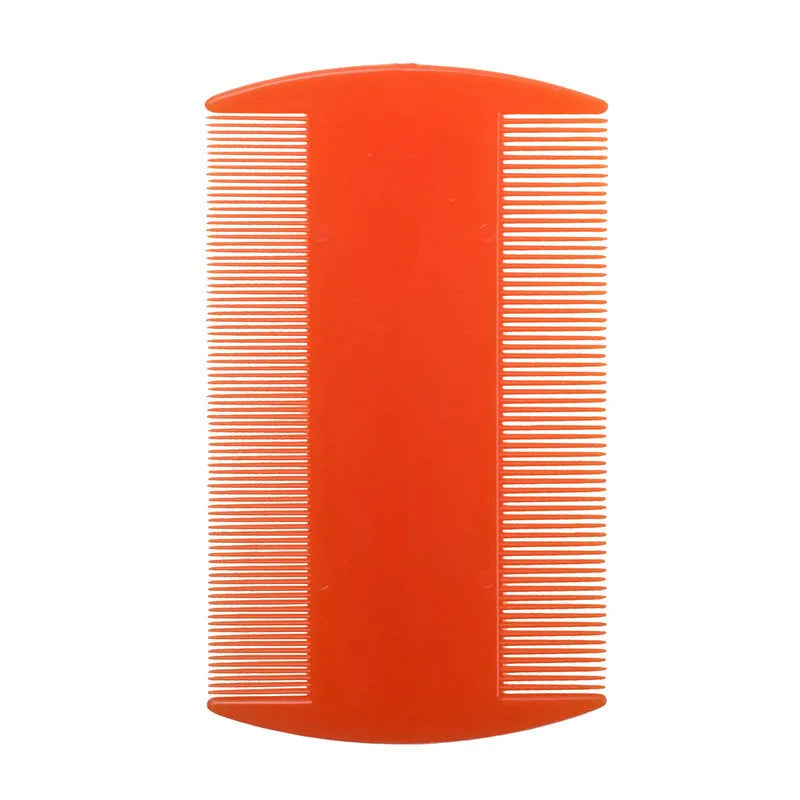 Fine-toothed plastic flea comb for pets and lice removal on humans in multiple colours