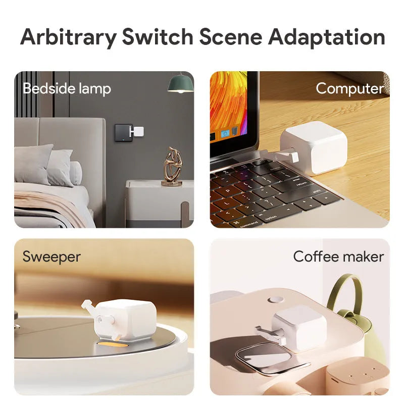 White Bluetooth rocker arm finger robot remote with thumb control, dimensions 53mm by 29mm.