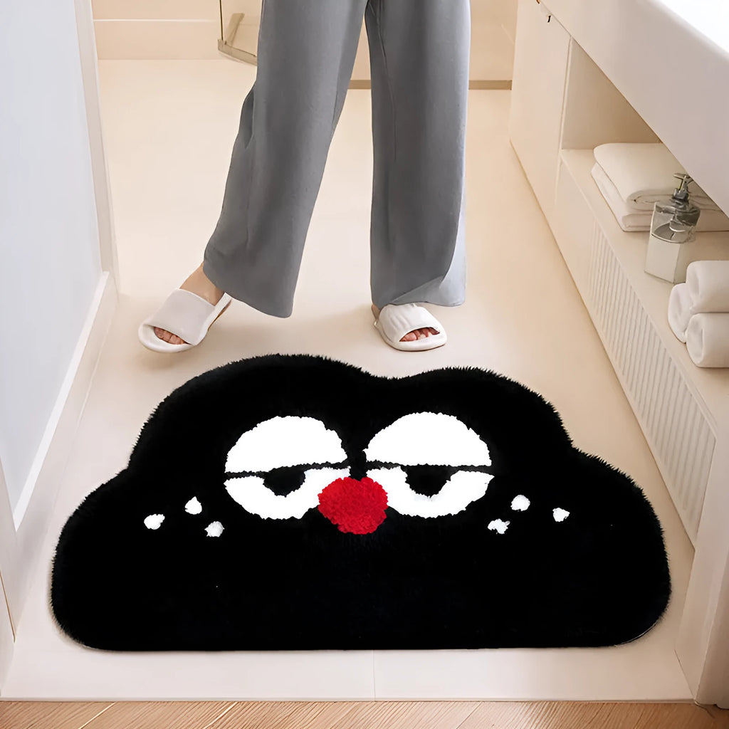 Cartoon anime pattern bathroom mat in soft polyester fibre with cashmere-like texture