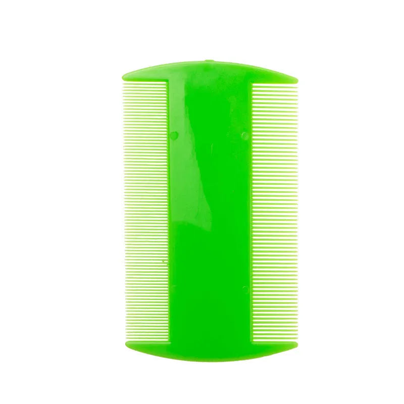 Fine-toothed plastic flea comb for pets and lice removal on humans in multiple colours