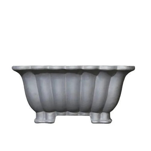 Purple sand ceramic square bonsai pot with 37x15cm inner dimensions for desktop display