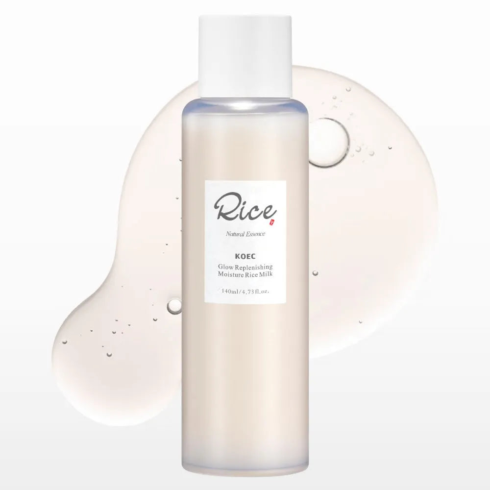 KOEC rice honey skin care three-piece set with facial mask essence and lotion in packaging