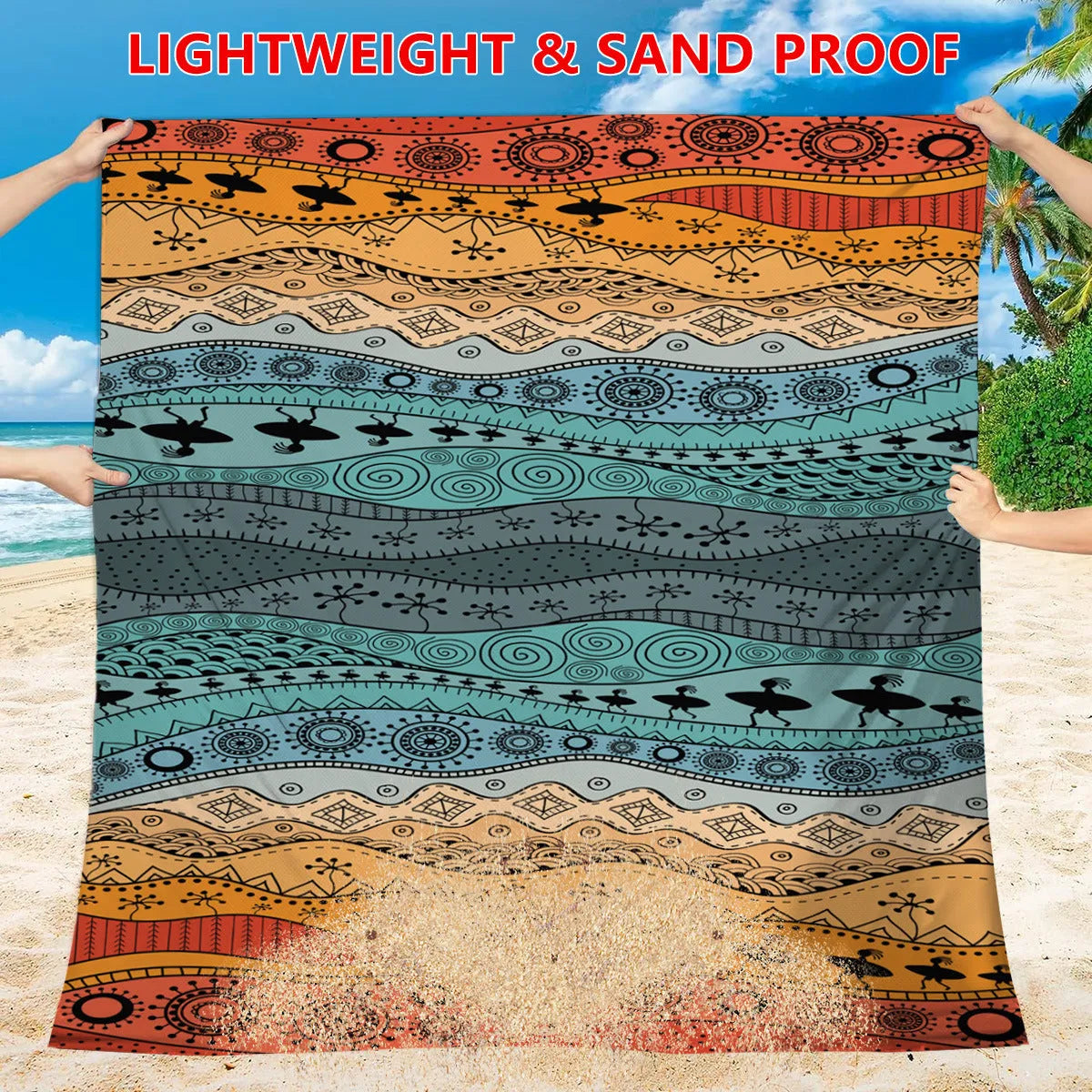 Moisture-proof polyester outdoor picnic mat 180x220cm for 4-6 people fashion design