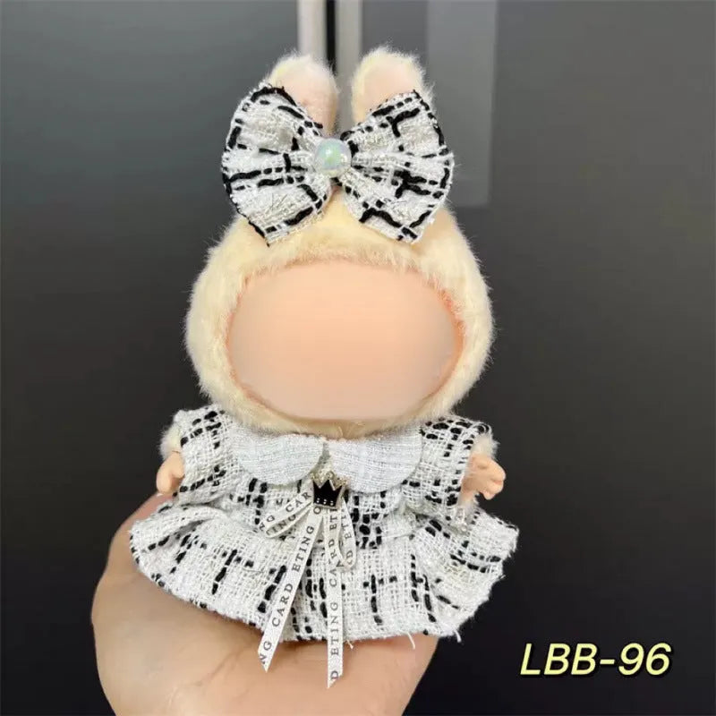 Plastic doll costume for a 17cm LBB series vinyl figurine on a white background.