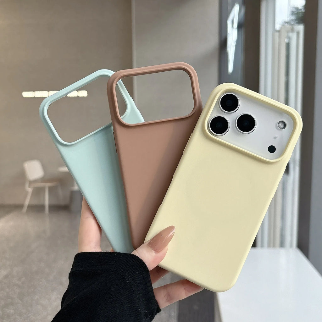 Liquid silicone magnetic phone case for iPhone with AI button in Antique White colour