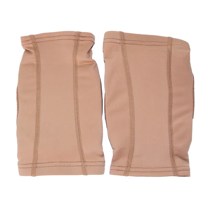 Ballet dance knee pads in black and skin colour with five size options for yoga and exercise protection