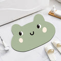 Cartoon animal diatomite bathroom mat with non-slip backing in brown bear, frog, hippo, koala, or lion design.