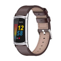 Microfiber Leather Watch Strap for Fitbit Charge 6/5 Skin-friendly Sweat-resistant Business Style Band with Linker Black Brown Silver Gold 110/75mm Sizes