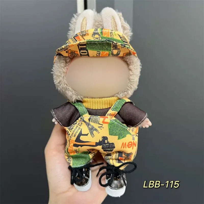Plastic doll costume for a 17cm LBB series vinyl figurine on a white background.