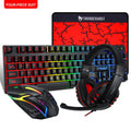 Thunder Wolf wired USB gaming bundle with keyboard, mouse, headset and mouse pad set