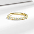 Women's geometric open mouth ring in copper with electroplated white gold or yellow gold finish