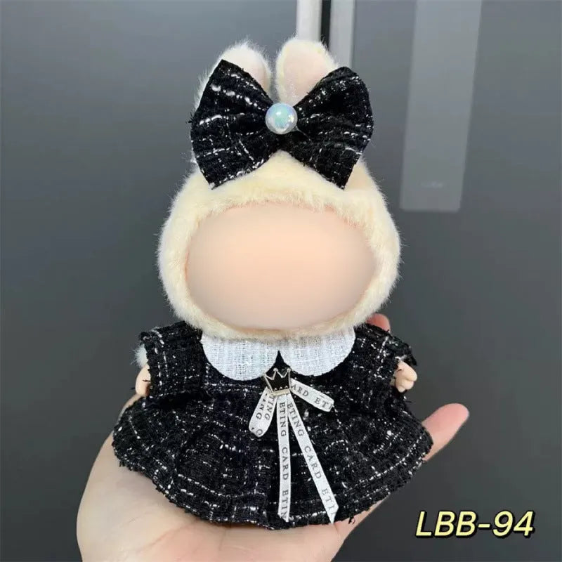 Plastic doll costume for a 17cm LBB series vinyl figurine on a white background.