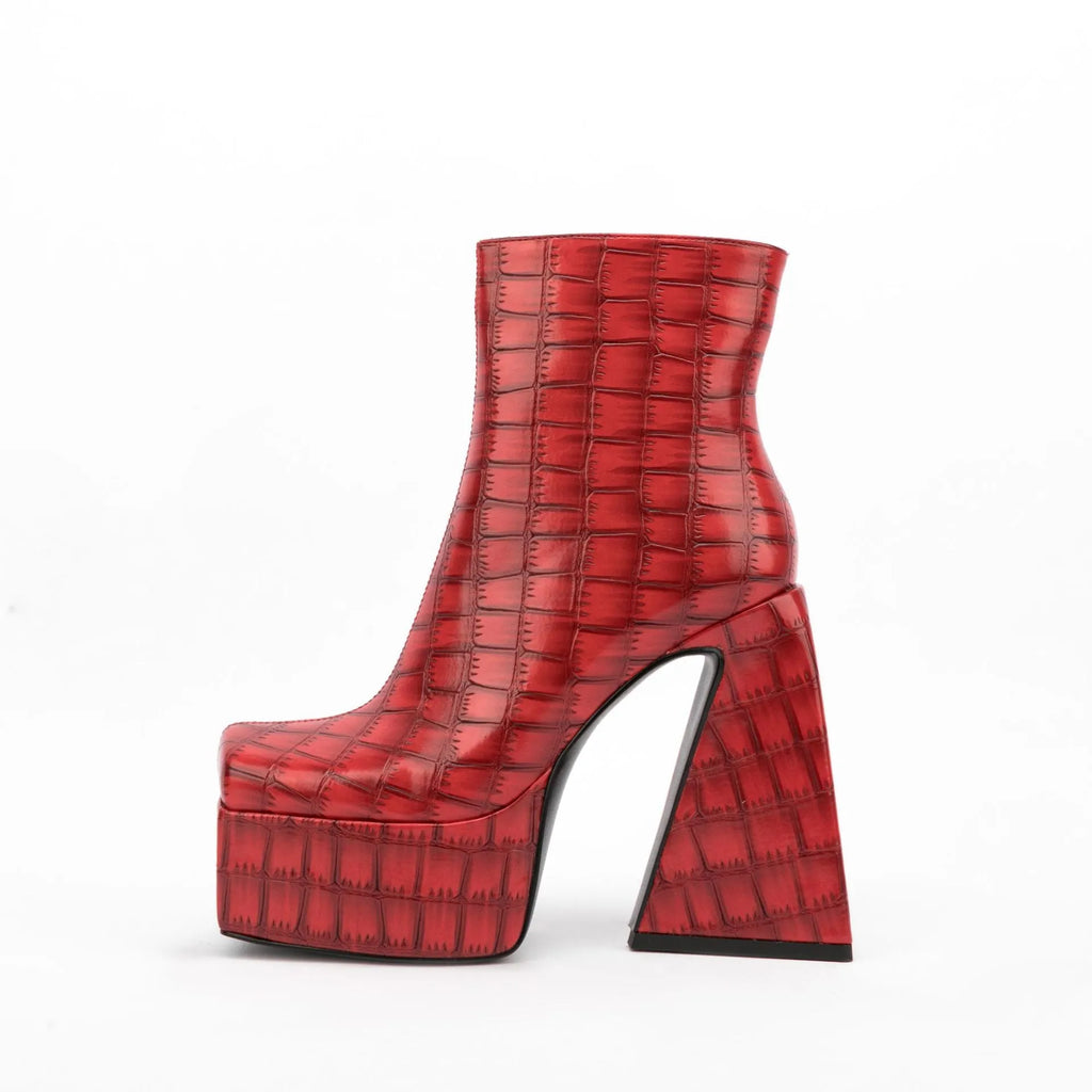 Women's ankle boots with high heels in artificial PU leather available in five solid colours