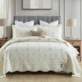 Pure cotton European-style embroidered bed cover set with matching pillowcases for a 1.8m bed