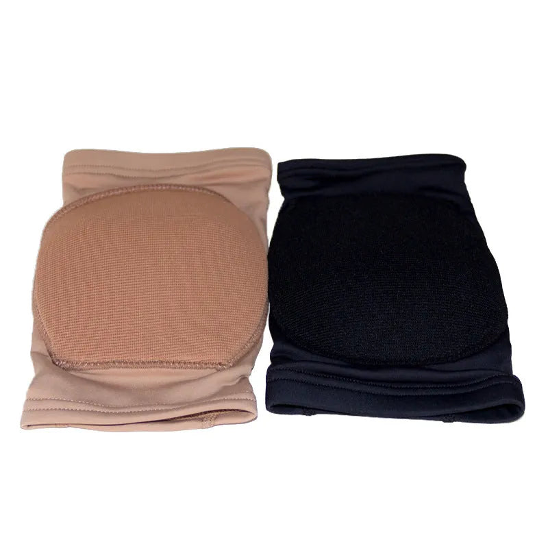 Ballet dance knee pads in black and skin colour with five size options for yoga and exercise protection