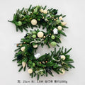 1.8m green and white PE leaf Christmas garland with lights in European style
