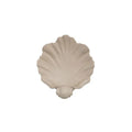 White resin fruit plate ornament with simulated shell storage design on wooden table