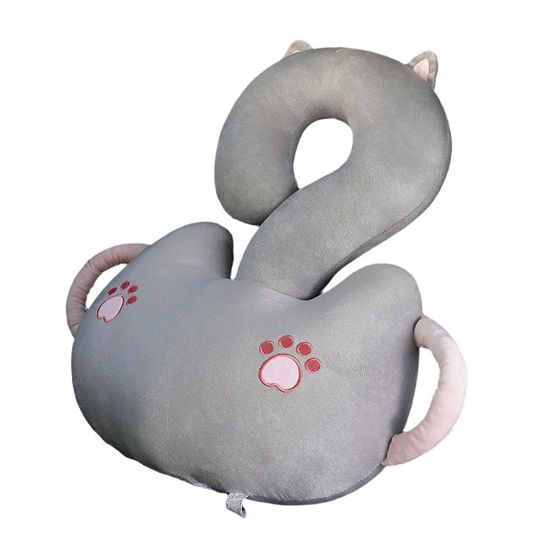 Square 65cm cartoon animal hug cushion pillow showing capybara, cat, dinosaur and rabbit pattern options