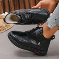 Women's black velvet shoes with hollow out design and non-slip rubber sole