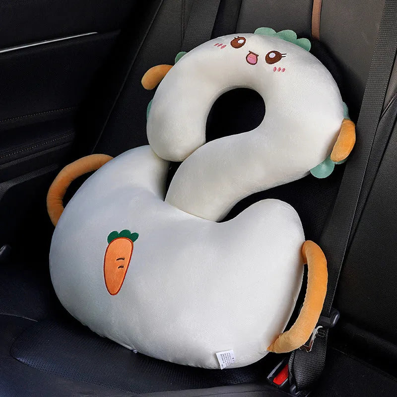 Square 65cm cartoon animal hug cushion pillow showing capybara, cat, dinosaur and rabbit pattern options