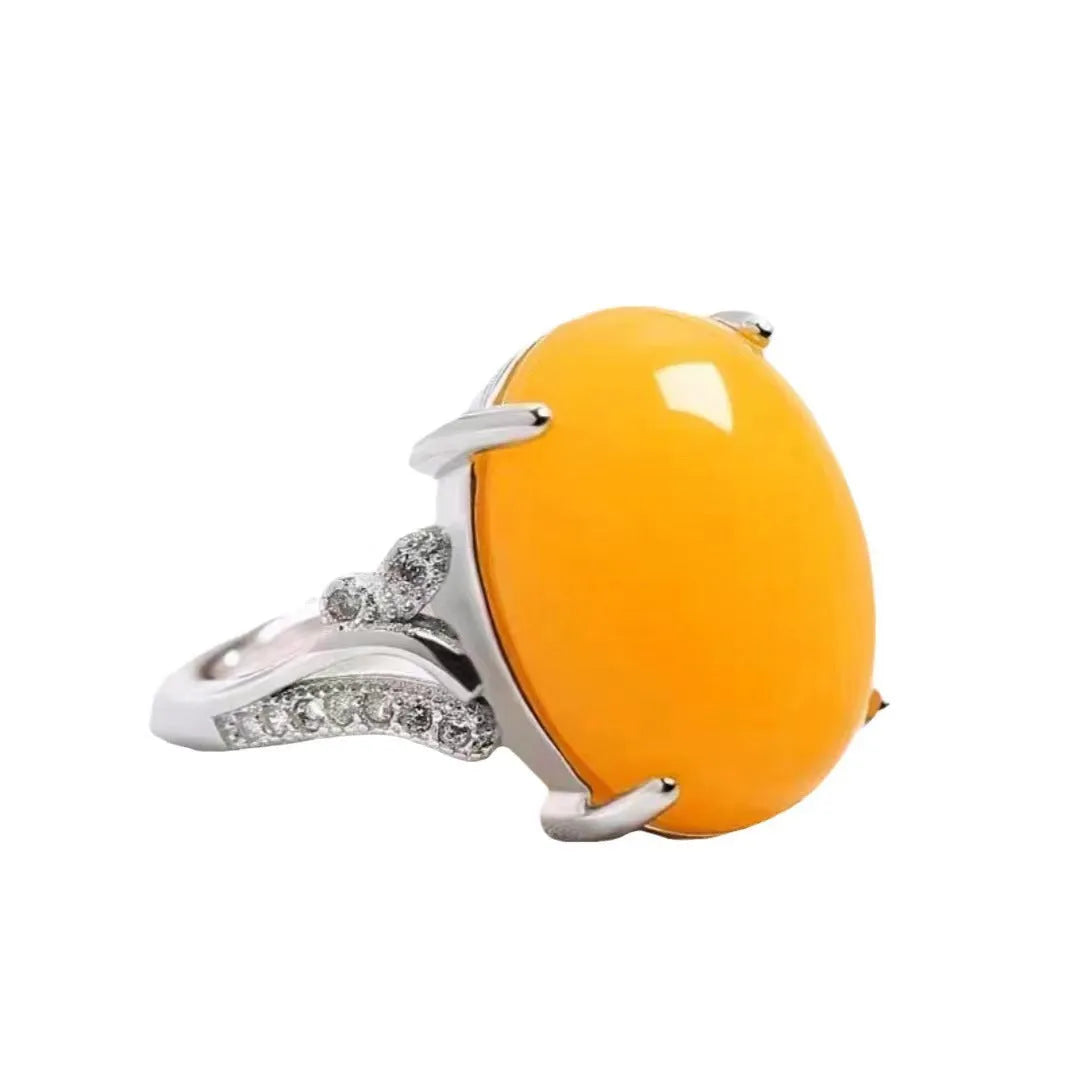 Geometric ethnic style adjustable sapphire ring in alloy with five colour options