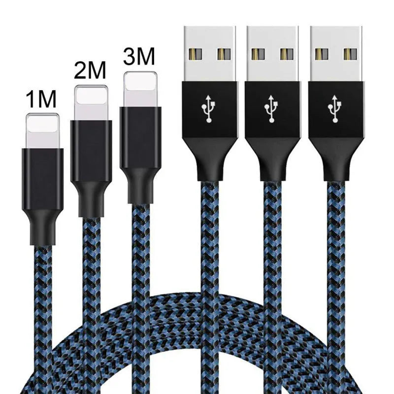 Braided fast-charge Micro USB data cable for Android phones in black and red colour