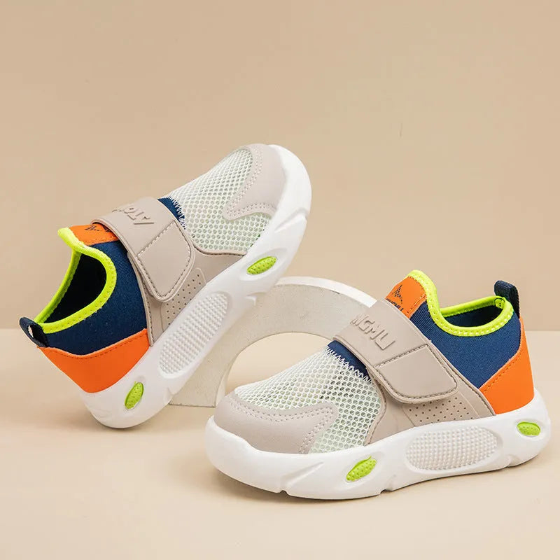 Boys slip-on lightweight soft sole breathable shoes in colour options with rubber sole and PU upper