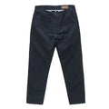 Slim fit men's washed trousers in a straight-leg style, shown in one of four available colours: black, grey, khaki, or navy blue.