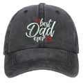 Washed cotton embroidered letter baseball cap with adjustable strap in blue colour